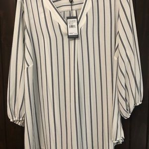 Navy/White stripe shirt, size 2xl, NWT